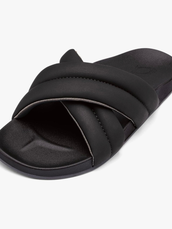 OluKai Shoes - Olukai Hila Water Resistant Black Slide Sandals Size 9
